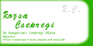 rozsa csepregi business card