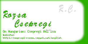 rozsa csepregi business card